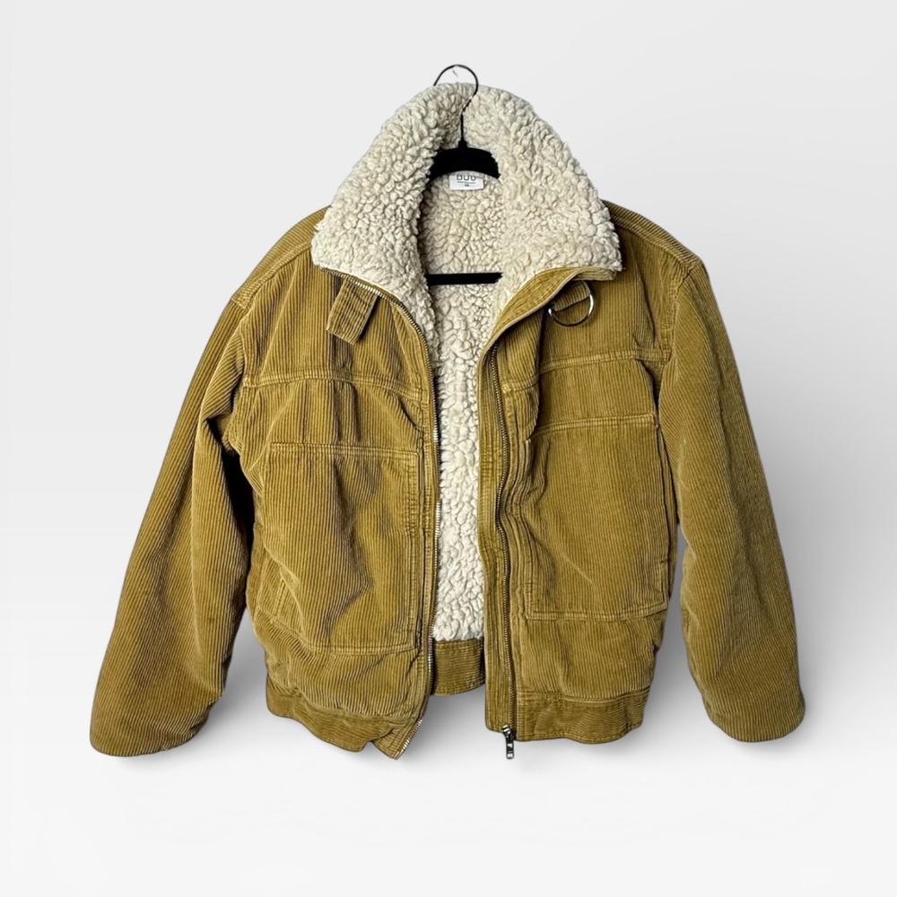 BDG Thick bomber‎ corduroy sherpa jacket Mustard Size XS (L)